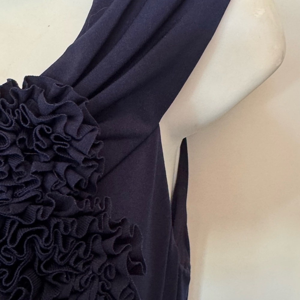 Connected Apparel Blue One Shoulder Cocktail Gown
